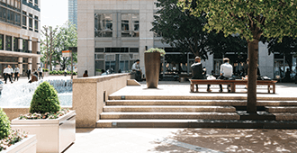 View of Columbus Courtyard Canary Wharf