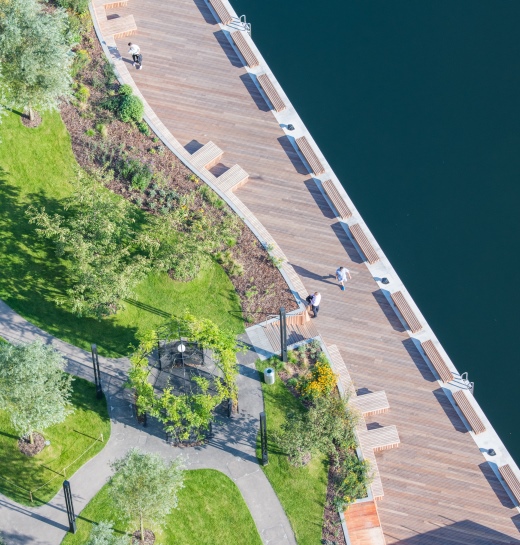 Wood Wharf boardwalk